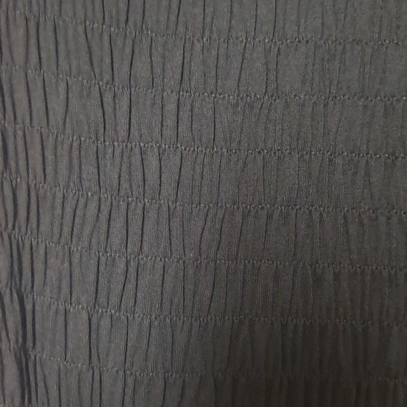 ASOS Shirred Bust Strapless Midi Stretch Knit A-Line Black Summer Beach Dress - Picture 4 of 5